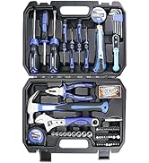 URASISTO Auto Repair Tool Set 128-piece Mechanic Hand Tool Kit with Storage Box, Nail, Pliers,Scr...