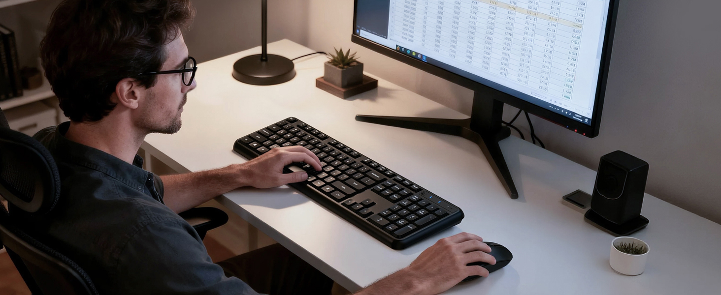 silent keyboard and mouse wireless