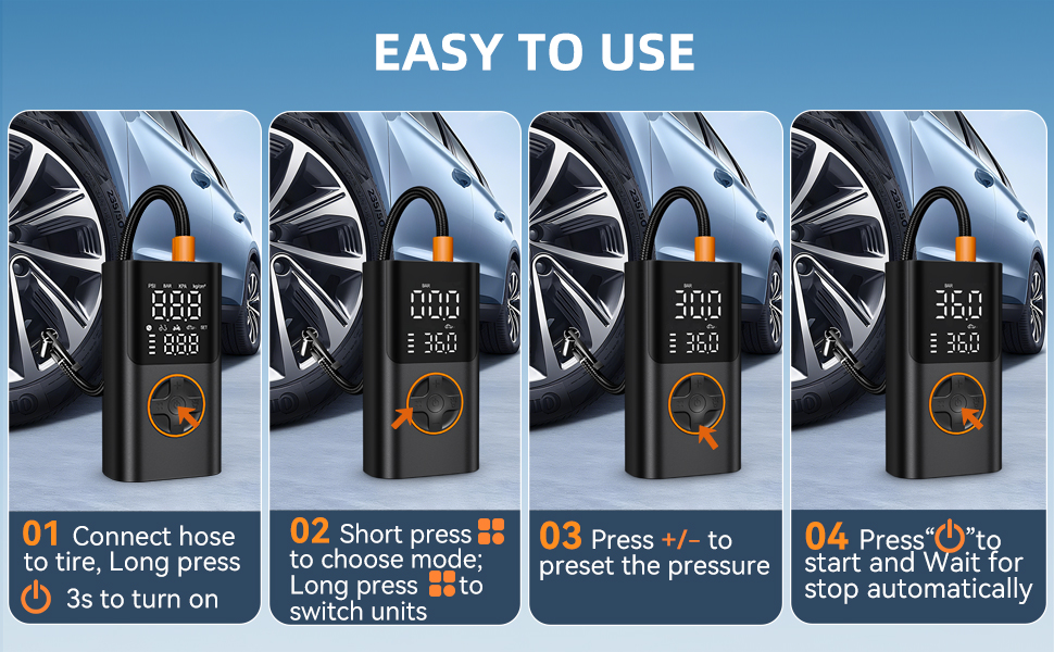 emergency tire inflator for road trip