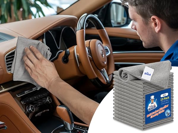 MR.SIGA Microfiber Cleaning Cloth, All-Purpose Microfiber Towels