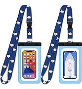 Cruise Lanyards Large Waterproof Cell Phone Pouch Dry Case w/Touch Screen - Screen Size up to 6.5...