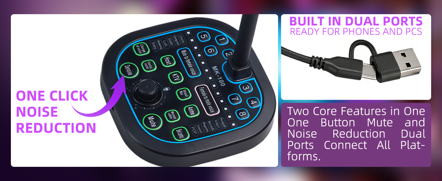 Voice Modulator Changer Microphone Mini Sound Board