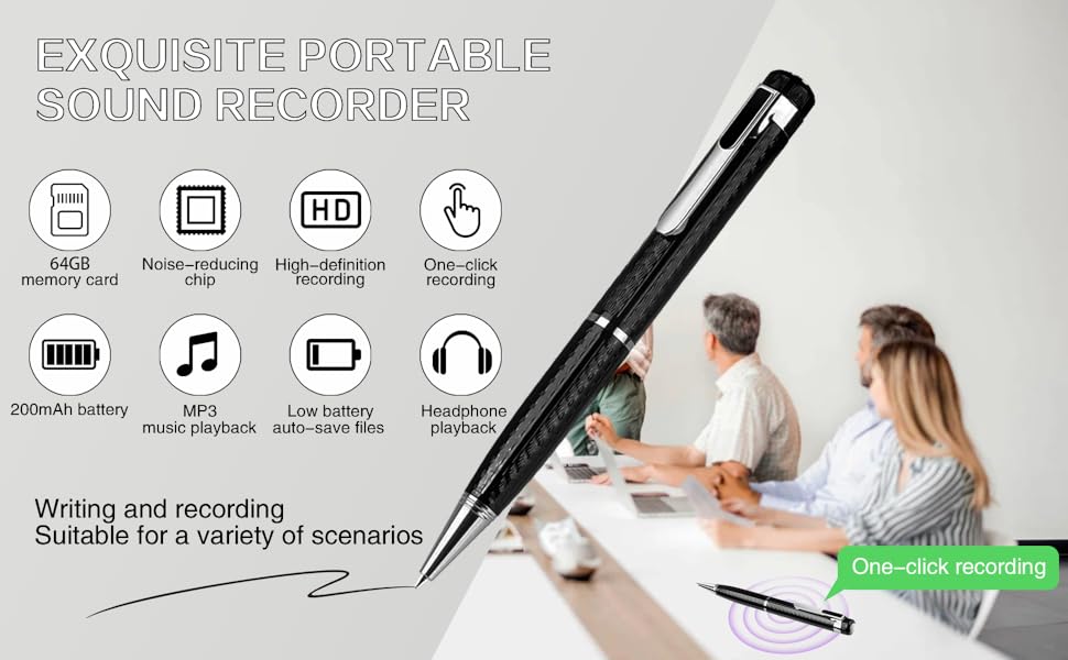 Introduction to the main functions of the voice recorder