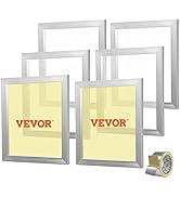 VEVOR Screen Printing Kit, 6 Pieces Aluminum Silk Screen Printing Frames, 18x20inch Silk Screen P...