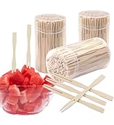 375PCS 3.5 inch Mini Bamboo Appetizers Forks with 3 Holders, Mini Forks for Appetizers, Cocktail ...