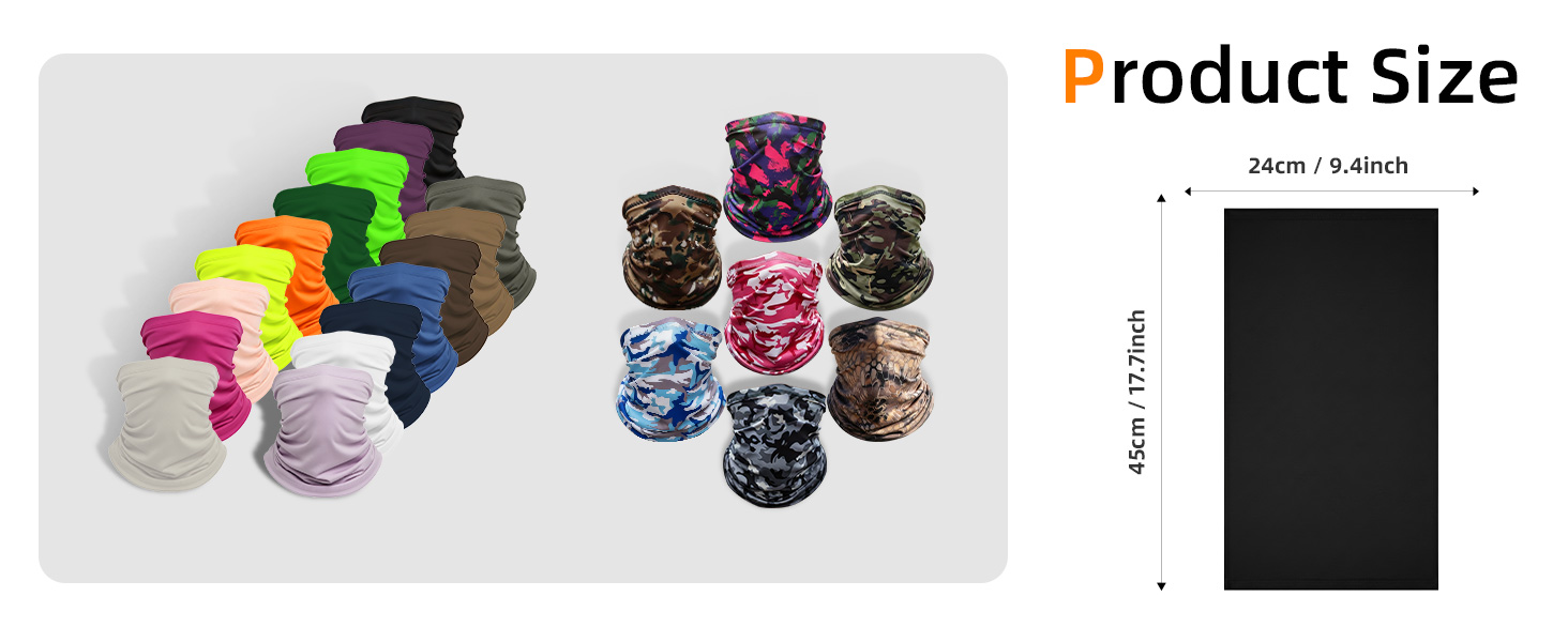 Summer Face Cover Scarf Neck Gaiter For Men Women UV Protection Face Breathable Cycling Running