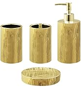 Blue Donuts 4 Pcs Ceramic Bath Set - Gold