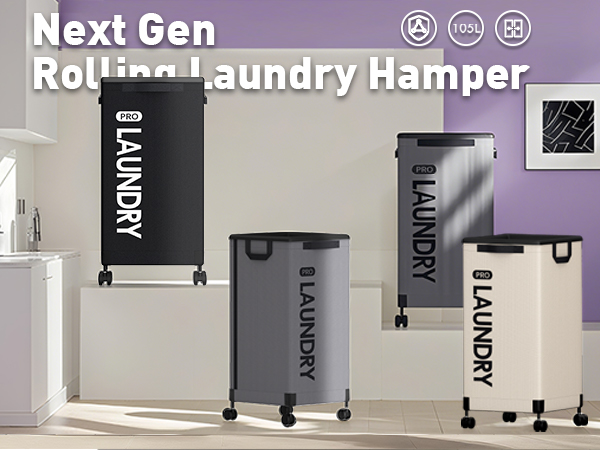 Caroeas Next Gen Rolling Laundry Hamper