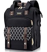 Kuosdaz Laptop Backpack for Women, 15.6 Inch Work Bag, School Backpack for Teen Girls, Wide Open ...