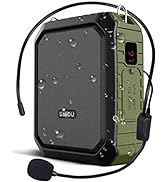 Voice Amplifier Personal Portable Microphone Headset 18W Hear Loud All in One Bluetooth Speaker, ...