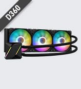 DARKROCK D360 CPU Liquid Cooler with 360mm Radiator, Addressable RGB Lights, Pure Copper Pump, an...