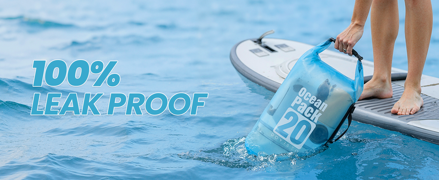 leakproof waterproof dry bag, ideal for stand-up paddleboarding and water sports