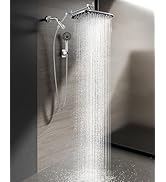 Wide Rain Shower Head with Handheld, High Pressure Handheld Shower Heads with Multi Spray Modes, ...