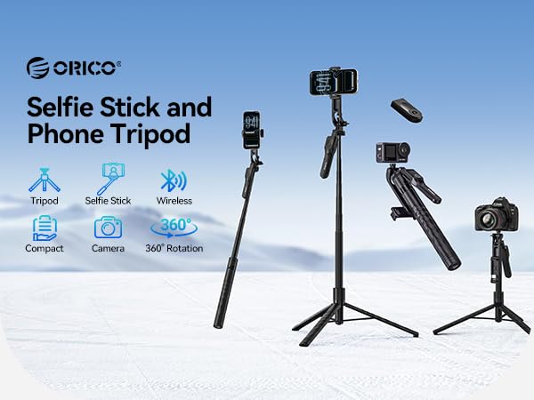 Selfie Stick and Phone Tripod
