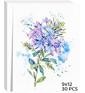 30 Sheets Watercolor Paper 9x12, 140lb/300gsm Cold Press Watercolor Paper Bulk, Cotton Water Colo...