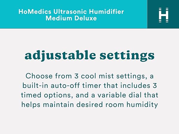 adjustable settings