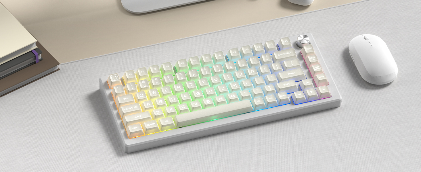 womier white jade PBT keycaps,sa profile keyboard caps