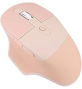 Lomiluskr Ergonomic 2.4G & Bluetooth Dual Mode Wireless Mouse with PU Cover, Soundless Keys, Cand...