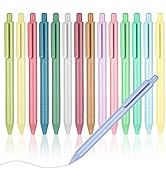 AUAUY Colored Retractable Gel Pens, 15PCS Cute Retractable Quick Dry Gel Ink Pen, Cute Pens 0.5mm...