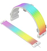 RGB Power Extension Cable Kit - ARGB Motherboard Power Supply Cable, 24 Pin ATX Cable 5V 3Pin Syn...