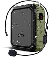 Voice Amplifier Personal Portable Microphone Headset 18W Hear Loud All in One Bluetooth Speaker, ...