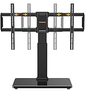 Perlegear Swivel TV Mount Stand, Universal TV Stand for 37-80 inch TVs, Height Adjustable Tableto...