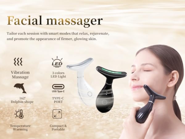 Compact and portable Viminto facial massager in travel pouch next to skincare essentials