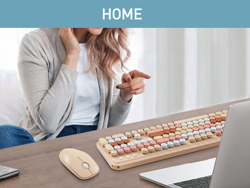 milk tea keyboard and mouse wireless