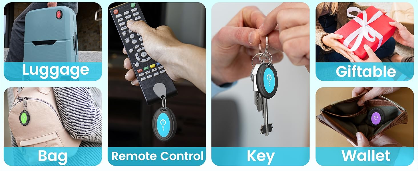 sky Key Finder Locator with Sound 85dB Item Trackers 131ft Range Beeper Tags Wireless Key Finders