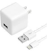 TALK WORKS USB iPhone Cable - 5' Lightning Cable Wall Charger Adapter For Phone, AirPods, iPad w/...
