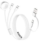 Travel Essentials for Apple Watch Charger, Multi Charging Cable for iPhone Charger, 3 in 2 USB C ...