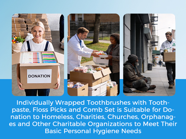 Toothbrushes with Toothpaste Dental Floss Picks and Comb