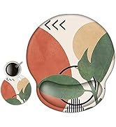 AIMSA Ergonomic Mouse Pad with Wrist Rest Support Gel Memory, Non-Slip PU Base Wrist Rest Pad for...