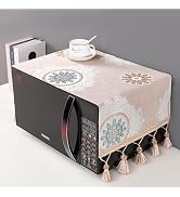 Microwave Oven Top Cover Dustproof Machine Protector Decorative Kitchen Appliance Cover - Khaki S...