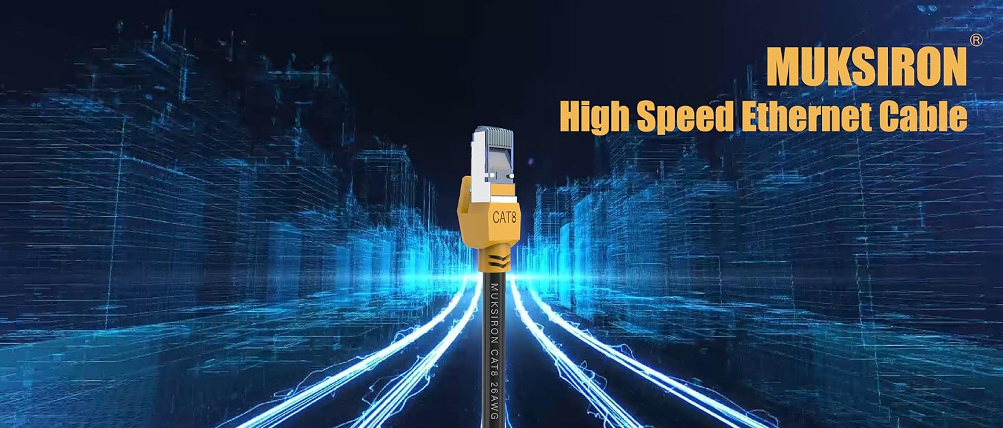 MUKSIRON Cat 8 High Speed Ethernet Cable