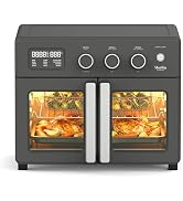 Martha Stewart French Door Air Fryer Toaster Oven Combo, 34QT Countertop Convection, 12-in-1, Bak...