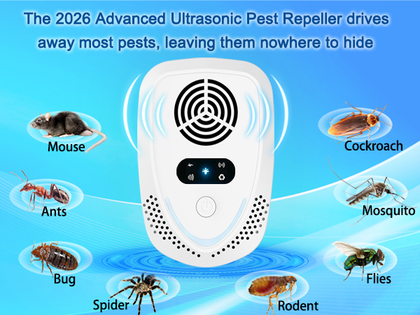 2026 Upgraded Ultrasonic Pest &amp;amp; Insect Repeller