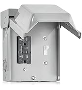 SURAIELEC Outdoor Electrical Outlet with Cover, 20 AMP WRTR GFCI Receptacle Plug, Rainproof 3R En...