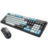 i-rocks Combo|Brown switches K73M Mechanical Gaming Keyboard (Cyberpunk Blue) Bundle with M40E RG...