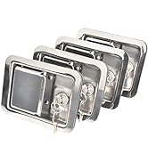 FGJQEFG Stainless Steel Door Lock Handle Latch Large 5.5 Inches Paddle Key For Trailer Toolbox RV...