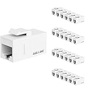 iwillink RJ45 Cat6 Keystone Coupler 25-Pack, Female to Female Cat6 Keystone Jack, UTP Keystone Co...
