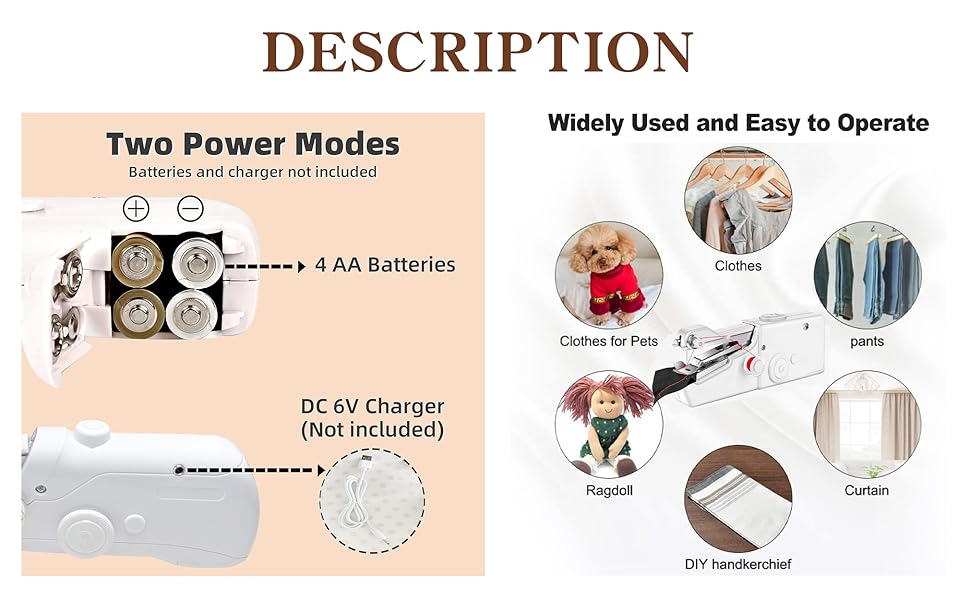 Hand-held sewing machine