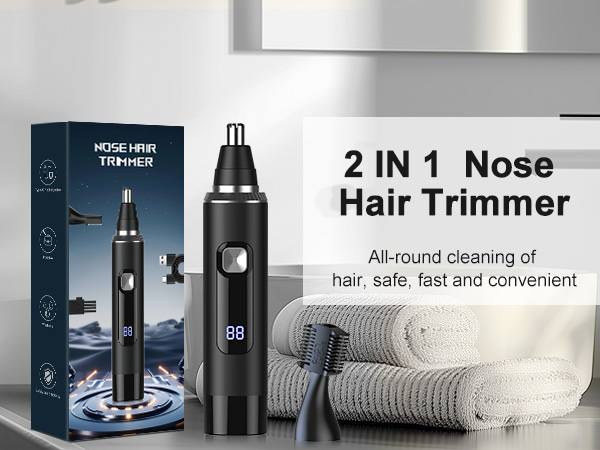 Ear and Nose Hair Trimmer for Men Women,Painless USB Rechargeable Nose Hair Trimmer Clipper