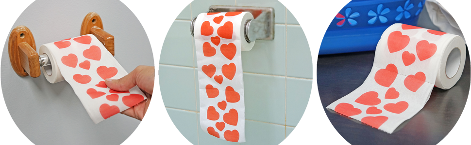 Fairly Odd Novelties Love Hearts Novelty Toilet Paper