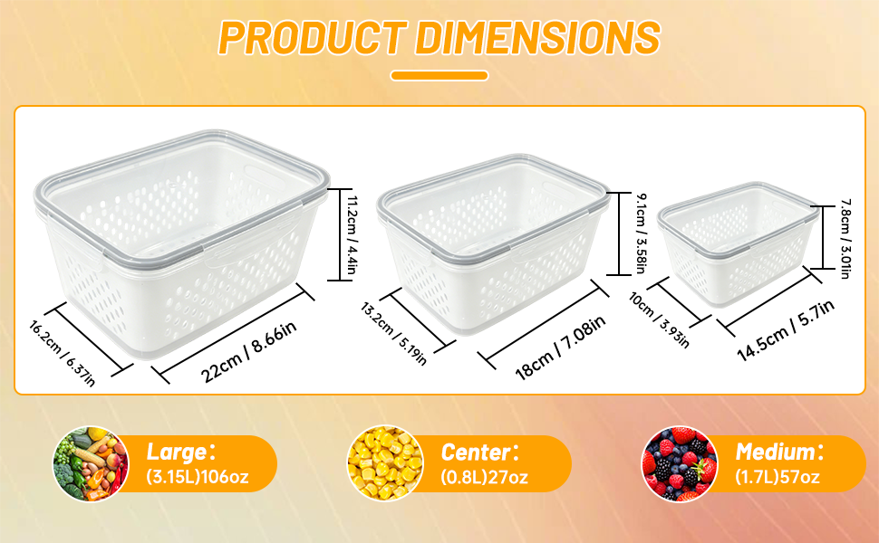 fruit containers for fridge