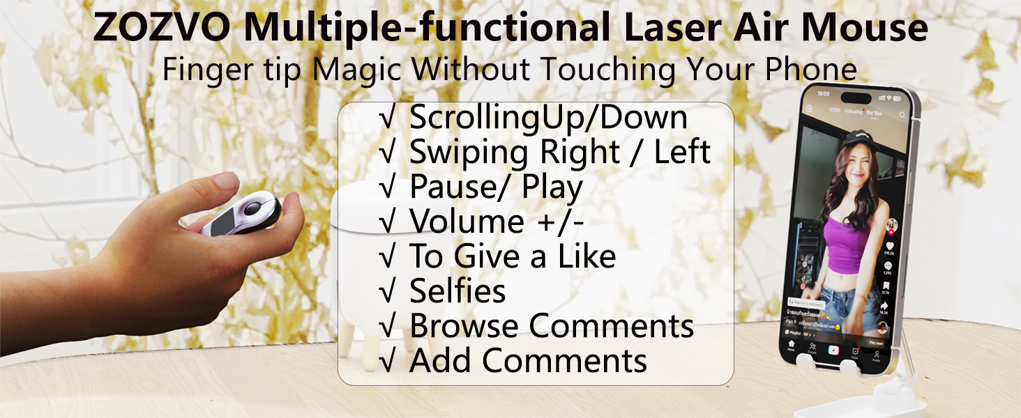 ZOZVO Multiple-functional Laser Air Mouse