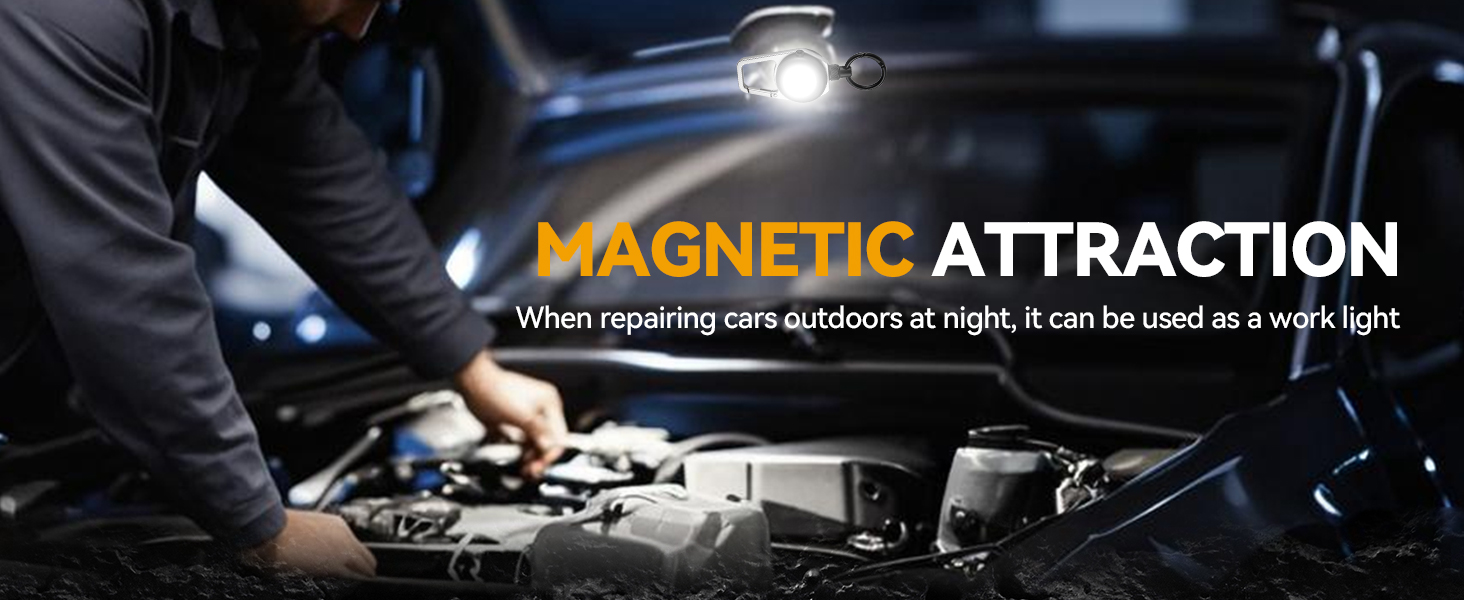 Working light with heavy duty retractable keychain