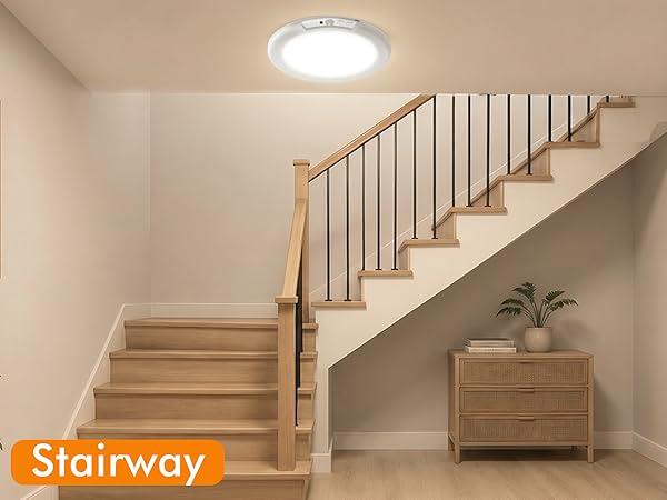Rechargeable Ceiling Light, Magnetic Wireless Motion Sensor Ceiling Light, Wireless Battery Operated