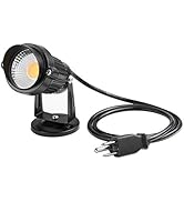 Lemonbest LED Landscape Up Down Light 5W White LED Decorative Spotlight Lamp 110V with Plug for I...