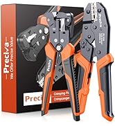 Preciva Wire Stripper and Crimper Tool, with AWG 24-10 Automatic Strippers and AWG 26-10 Ratchet ...